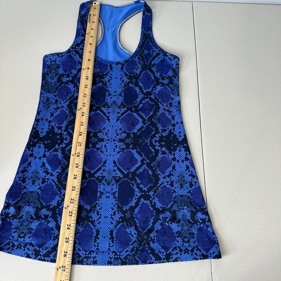 Lululemon Cool Racerback Tank Top Size 6 Blue Black Ziggy Snake - Picture 5 of 5